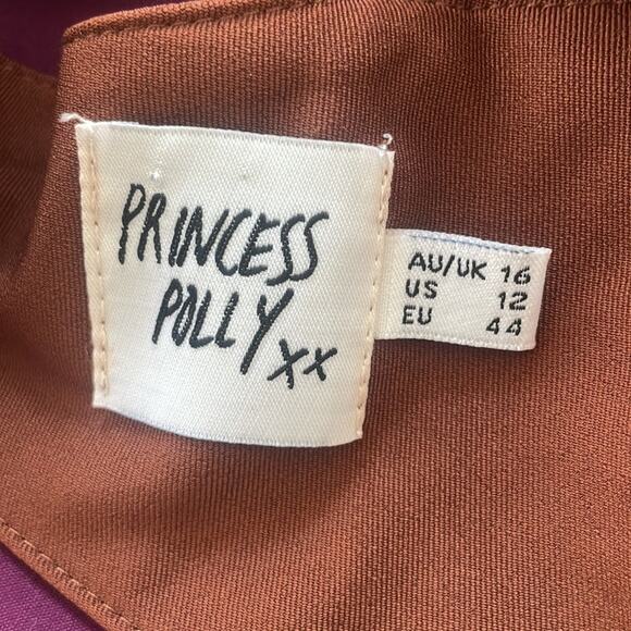 PRINCESS POLLY Elana Crop Top Size 12 US Brown Tan - Picture 3 of 4